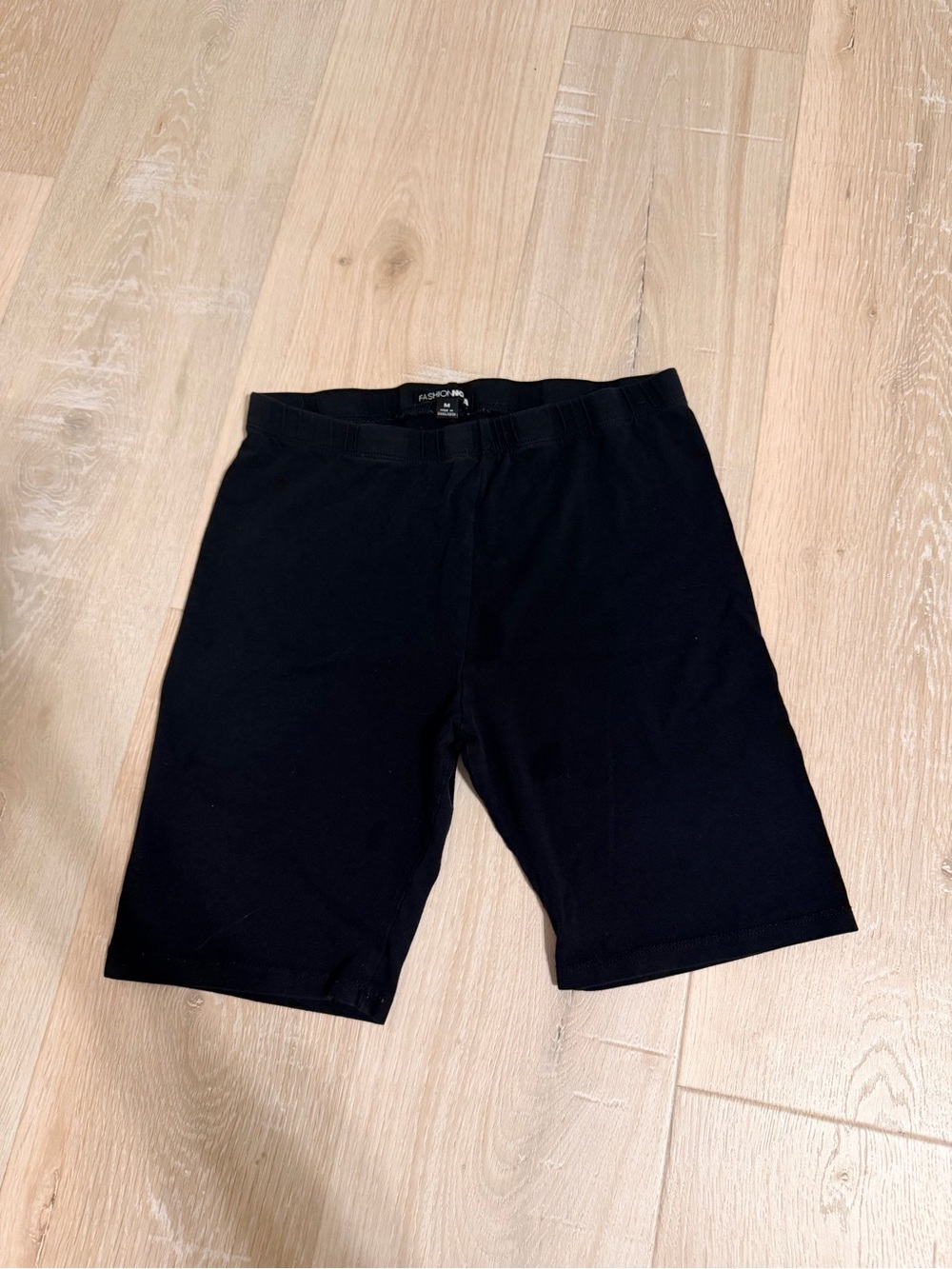 Fashion Nova Women Black Cotton Bike Shorts Size Medium
